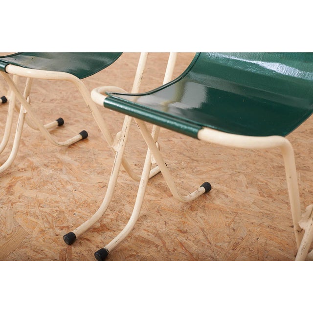 Chairs in Tubular Steel and Cream-Colored Lacquered by Harry Sebel, 1947, Set of 4 For Sale - Image 14 of 15