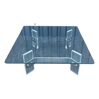 Vintage Table in Glass, 1970 For Sale