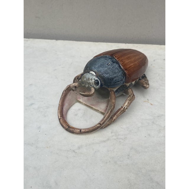 Late 19th Century Majolica Insect Wall Pocket Fives Lille, Circa 1890 For Sale - Image 5 of 8