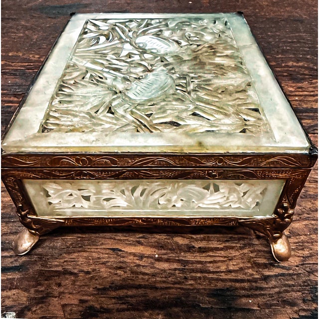 1980s Chinese Jade Jewelry Box For Sale In Portland, OR - Image 6 of 11
