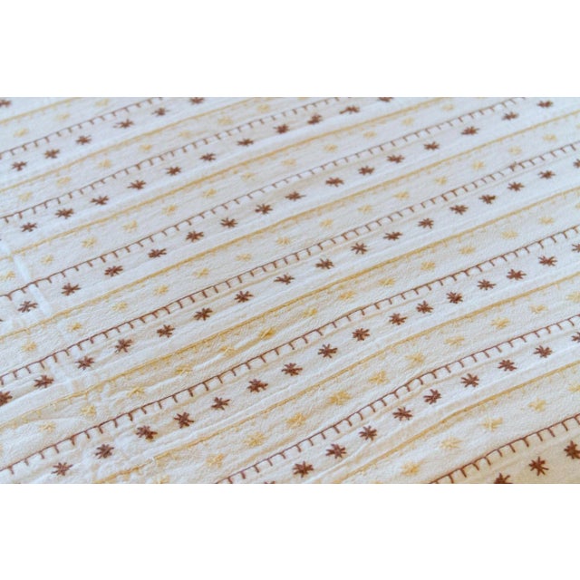 Summer White Quilted Cotton Kantha Bedcover For Sale - Image 4 of 8