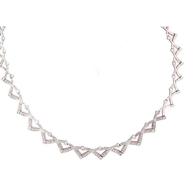 14 Karat Diamond Necklace 27.1 Grams Weight For Sale - Image 10 of 12