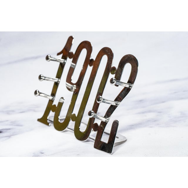 Rare Tiffany & Co. Antique Sterling Silver 1902 Year Cut Out Fountain Pen Rest Stand Desk For Sale - Image 4 of 11