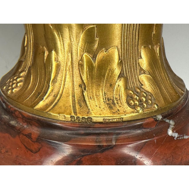 Early 20th Century Christofle Gallia Gilt Vase: Art Nouveau Floral Design For Sale - Image 9 of 10