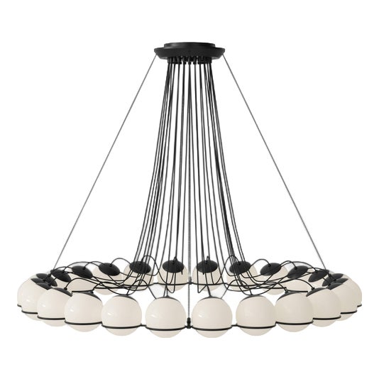 Model 2109/24/14 Black Structure Lamp by Gino Sarfatti for Astep For Sale