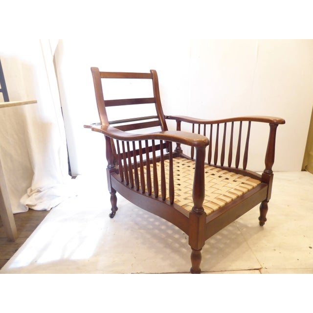 19th Century English Mahogany Morris Chair For Sale In Boston - Image 6 of 6