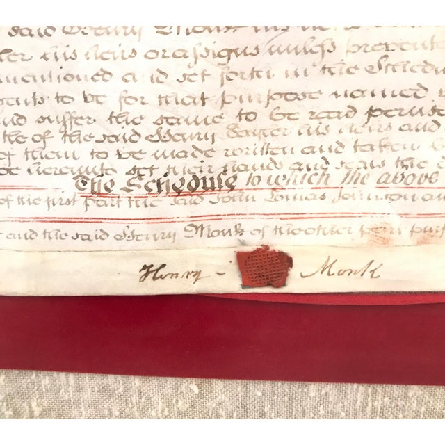 Early 19th Century Early 19th Century Original Framed Land Indenture, England, 1810 For Sale - Image 5 of 10
