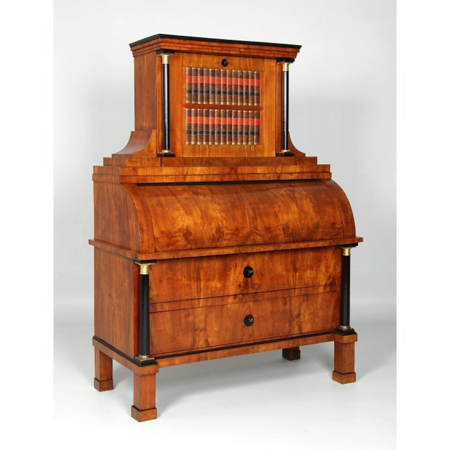 Antique Biedermeier secretary with rare mechanism Middle German Cherry Biedermeier circa 1815 Dimensions: H x W x D: 180 x...