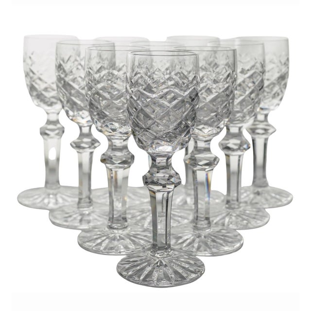 1970s Vintage Crystal Pitcher & Cordial Glasses Set - 12 Pcs) For Sale - Image 5 of 8