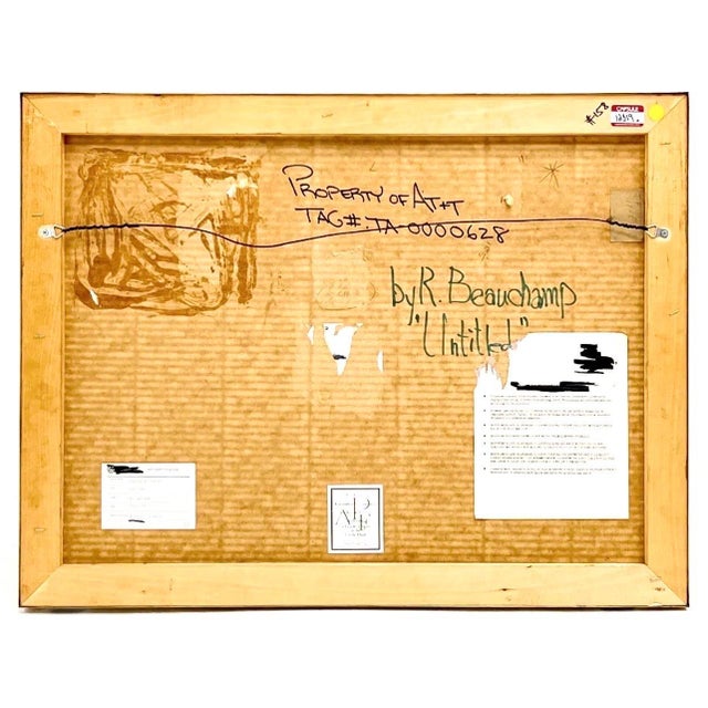 Green Robert Beauchamp, American Neo Expressionist Woman with Monkeys Abstract Modernist Oil Painting For Sale - Image 8 of 13