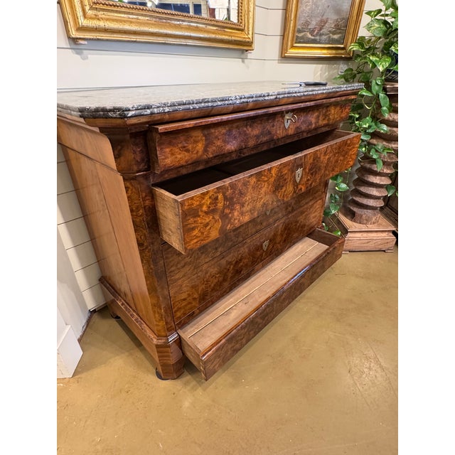 Wood 19th Century Louis Philippe Chest With Marble For Sale - Image 7 of 17