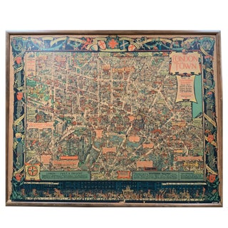 Early 20th Century London Town Southern Railroad Poster, Framed For Sale