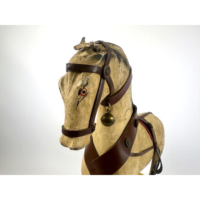 Carved Wooden Hand-Painted Horse on Wheels, 1900s For Sale - Image 15 of 18