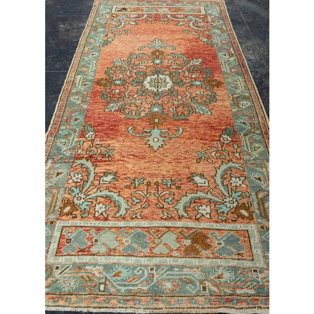 Turkish Vintage Runner Rug 4'1" x 9'5" #22899 Explore a curated collection of hallway runners, wool rugs, and handmade...