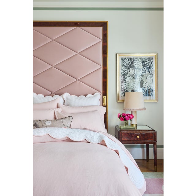 2020s Chairish x Kassatex Quilted Scallop Twin Coverlet, White/Taupe For Sale - Image 5 of 9