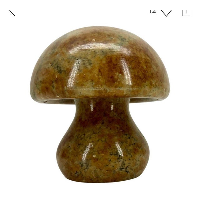 Stone Mid-Century Mushroom Alabaster Bookends For Sale - Image 7 of 7