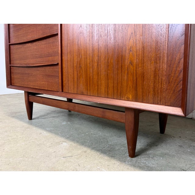 Svend Madsen for Falster Mobelfabrik Danish Mid-Century Modern Teak Dresser / Armoire For Sale - Image 9 of 12
