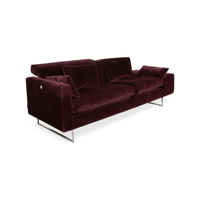 Embrace Set in Velour Velvet Chrome in Violet Aubergine Purple with Manual Function, Set of 3 For Sale - Image 9 of 18