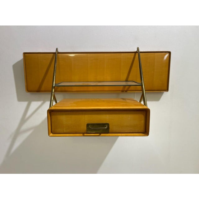 Wood Mid-Century Modern Nightstands attributed to Silvio Cavatorta, 1950s, Set of 2 For Sale - Image 7 of 8
