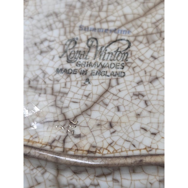 Vintage c.1934-1960"A"STAMP on Back Royal Winton Grimwades Square Cheese/Butter Dish With Domed Lid and Gold Trim For Sale - Image 16 of 18