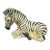 Vintage Yellow Black Large Italian Sitting Regency Zebra Room Decor Statue For Sale