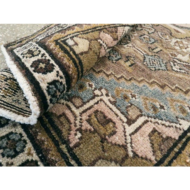 Taupe Galerie Shabab Collection Early 20th Century Persian Malayer Throw Rug For Sale - Image 8 of 8