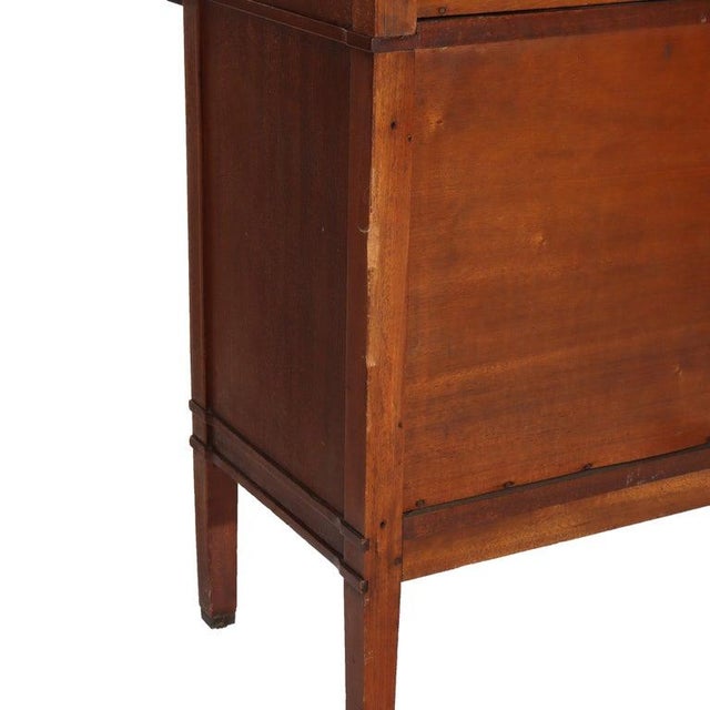 Arts & Crafts Macey Satinwood Banded Mahogany Barrister Bookcase C1920 For Sale - Image 10 of 16