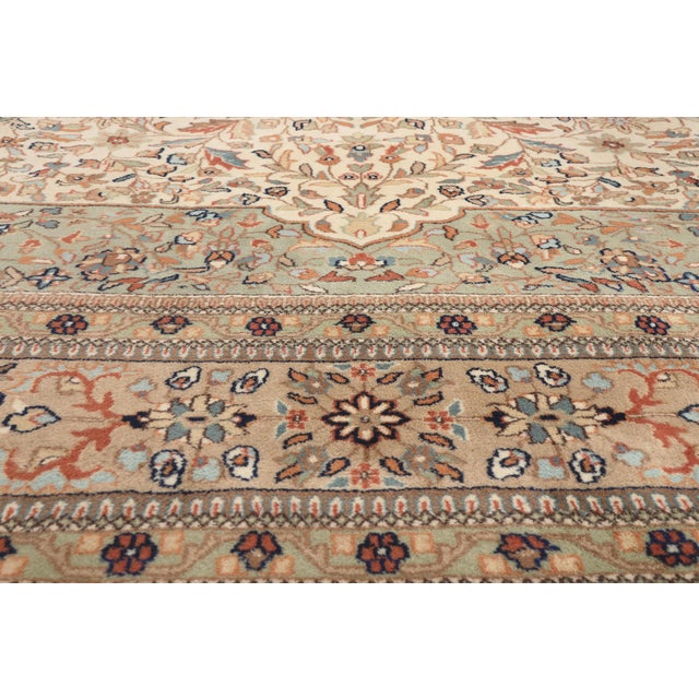 Late 20th Century Vintage Indian Tabriz Rug, 12'02 X 19'10 For Sale - Image 5 of 10
