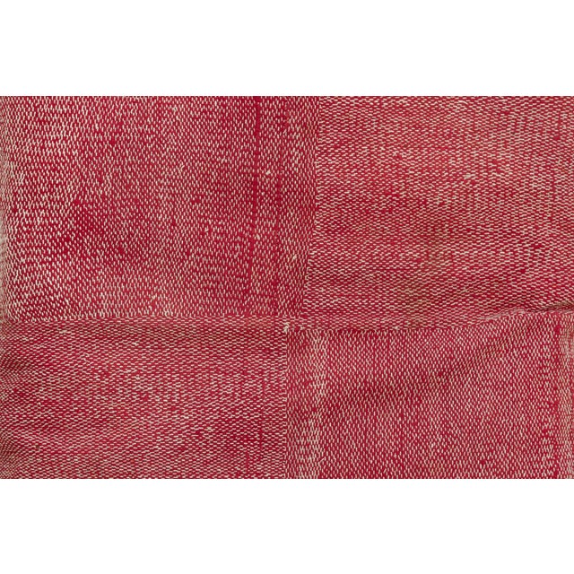 Tribal Antique Crimson Red Saami Floor Cushion For Sale - Image 3 of 5
