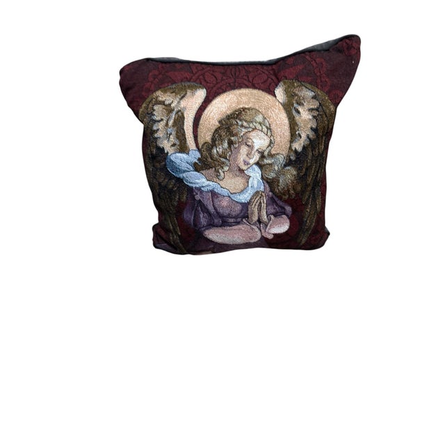Vintage Angel Pillow 18x18 For Sale - Image 4 of 8