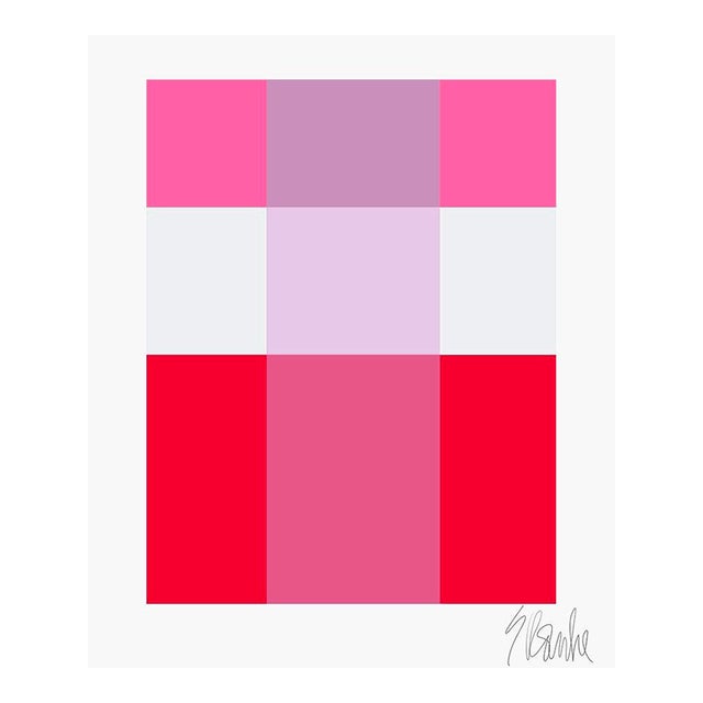 Lavender Through Pink Over Red Fine Art Print 45" X 55" by Liz Roache For Sale