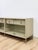Modern American Drew Corsica Painted Gray Console Credenza Glass Doors Coastal For Sale - Image 4 of 18
