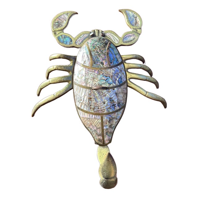 1970s Brass Scorpion Trinket Box For Sale
