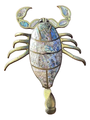 1970s Brass Scorpion Trinket Box