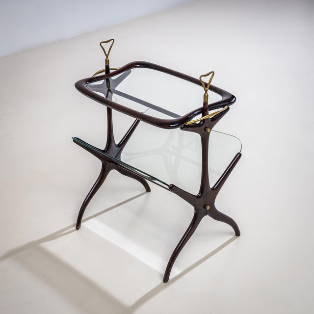 1950s Side Table With Magazine Rack Attributed to Cesare Lacca, Italy, 1950s For Sale - Image 5 of 8