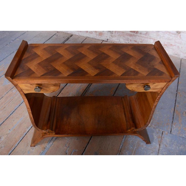 Art Deco Side Table in Walnut, France, 1920s For Sale - Image 12 of 17
