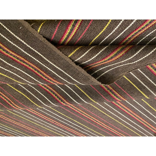 1910s Osborne & Little's "Tabriz Bukhara" Woven Stripe Fabric - 8' Piece For Sale - Image 5 of 7