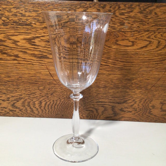 Water Goblets Bohemia Optic Angela Crystal-Crystalex - Set of 6 For Sale In Sacramento - Image 6 of 13