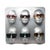 A stunning 1980s molded plastic eyeglass or sunglasses display. It has six three-dimensional heads with small slits near...