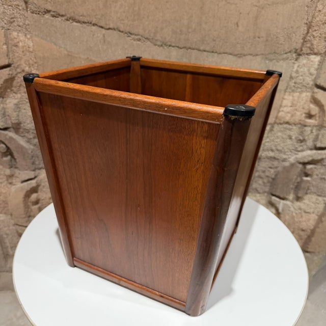 George Nakashima Mid-Century Modern Wood Walnut Waste Basket Paper Barrel Nucraft For Sale - Image 4 of 17