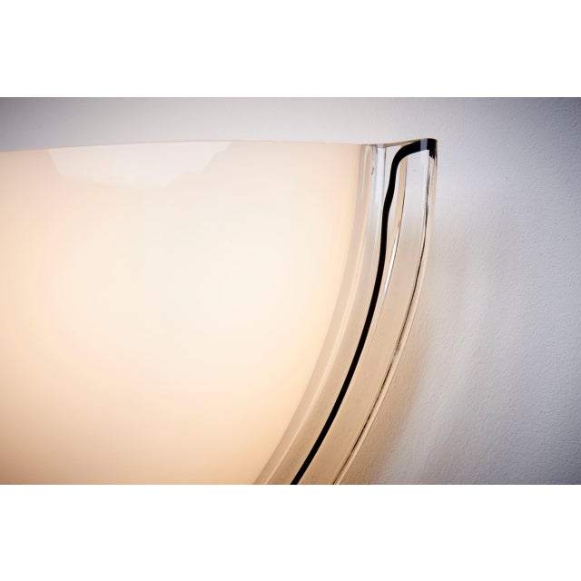 1970s Huge Murano Glass Wall Lamps from Leucos, Italy, 1970s, Set of 2 For Sale - Image 5 of 9