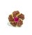 Bochic "Orient" Natural Ruby & Garant Cocktail Ring Set 18K Gold &Silver Natural Center Ruby - 5.00 Carat Natural Round...