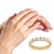 Early 21st Century 14K Yellow Gold 3.00 Cttw Shared Prong Set Round Cut Diamond Eternity Band (J-K Color, VS1-VS2 Clarity) - Ring Size 6 For Sale - Image 5 of 6