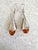Contemporary Vintage Amber and Sterling Silver Lily Drop Earrings For Sale - Image 3 of 5