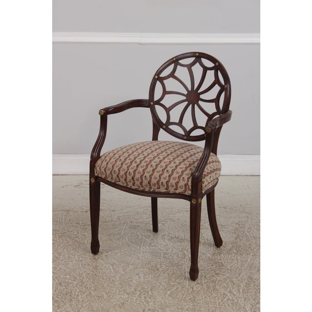 Set of 8 Spiral Back Adams Style Dining Room Chairs For Sale - Image 4 of 18