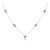 Swiss Blue Topaz Station Necklace | Blue Gemstone Marquise & Pear Cut Charm Necklace | December Birthstone Neckalce For Sale