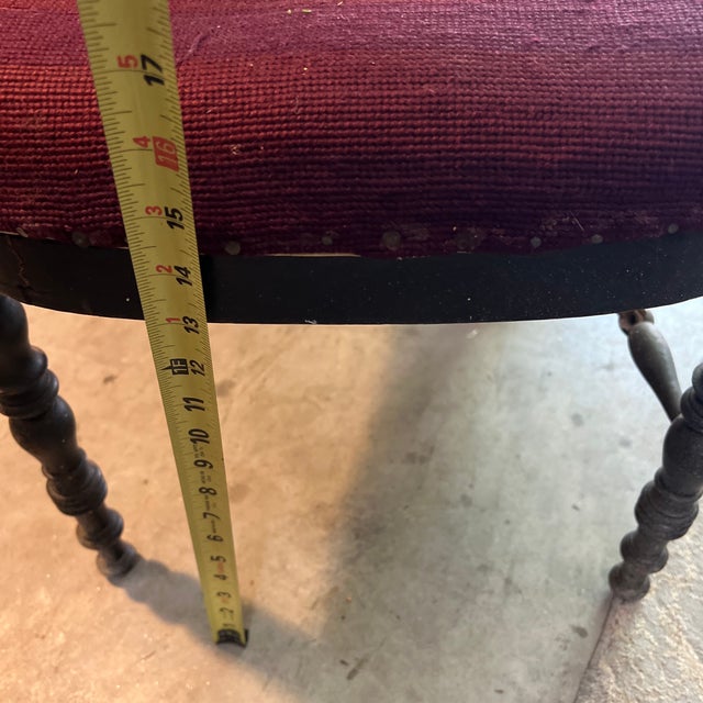 Vintage Needlepoint Chair With Wooden Hand Carved Accents For Sale - Image 9 of 10
