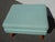 1990s Vintage Mid Century Blue Ottoman Bench Footstool Stool For Sale - Image 5 of 10