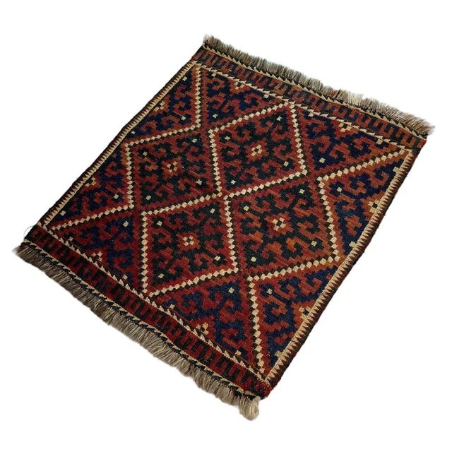 Vintage Afghan Maimana Kilim Rug, 1960s For Sale - Image 9 of 11