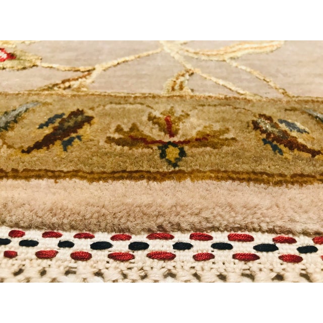 1980s Handmade Wool and Silk Jaipur Carpets, 1980s, Set of 2 For Sale - Image 5 of 11